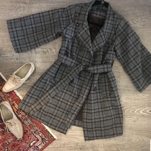Azel Hazel Anthropolgie Plaid Coat